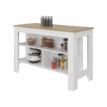 Isla de cocina Cala 90X138X64 RTA Kronos Blanco Fresno ZF