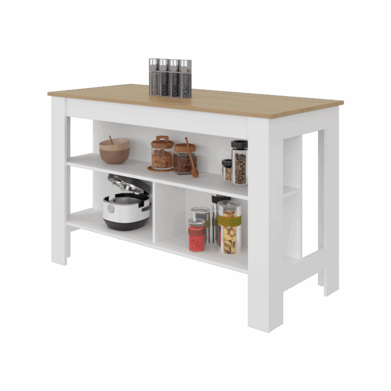 Isla de cocina Cala 90X138X64 RTA Kronos Blanco Fresno ZF
