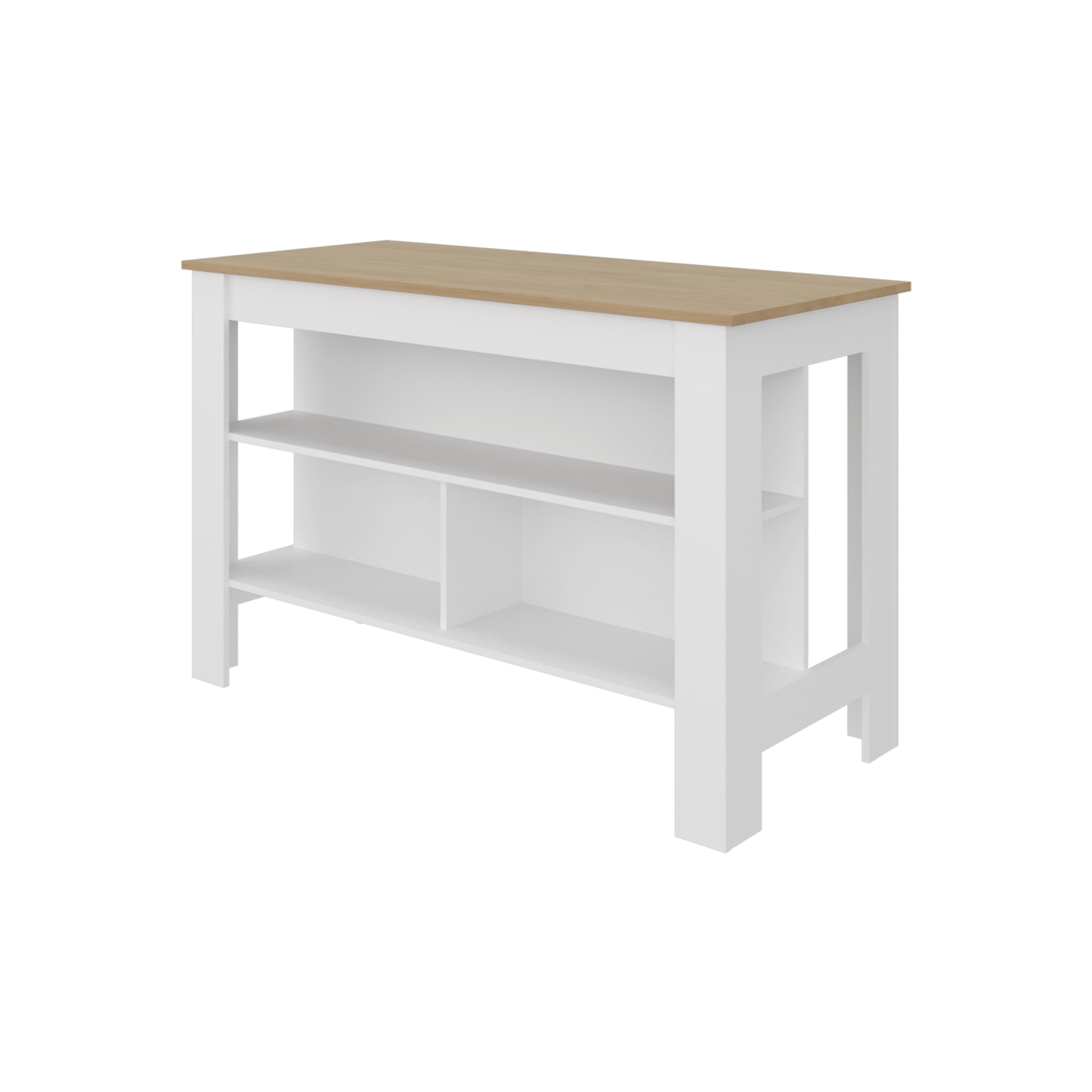 Isla de cocina Cala 90X138X64 RTA Kronos Blanco Fresno ZF - Imagen 5