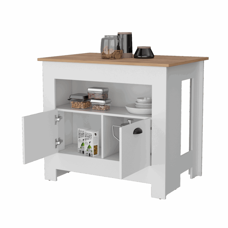 Isla de cocina Arlet 89X103 RTA Blanco Macamia