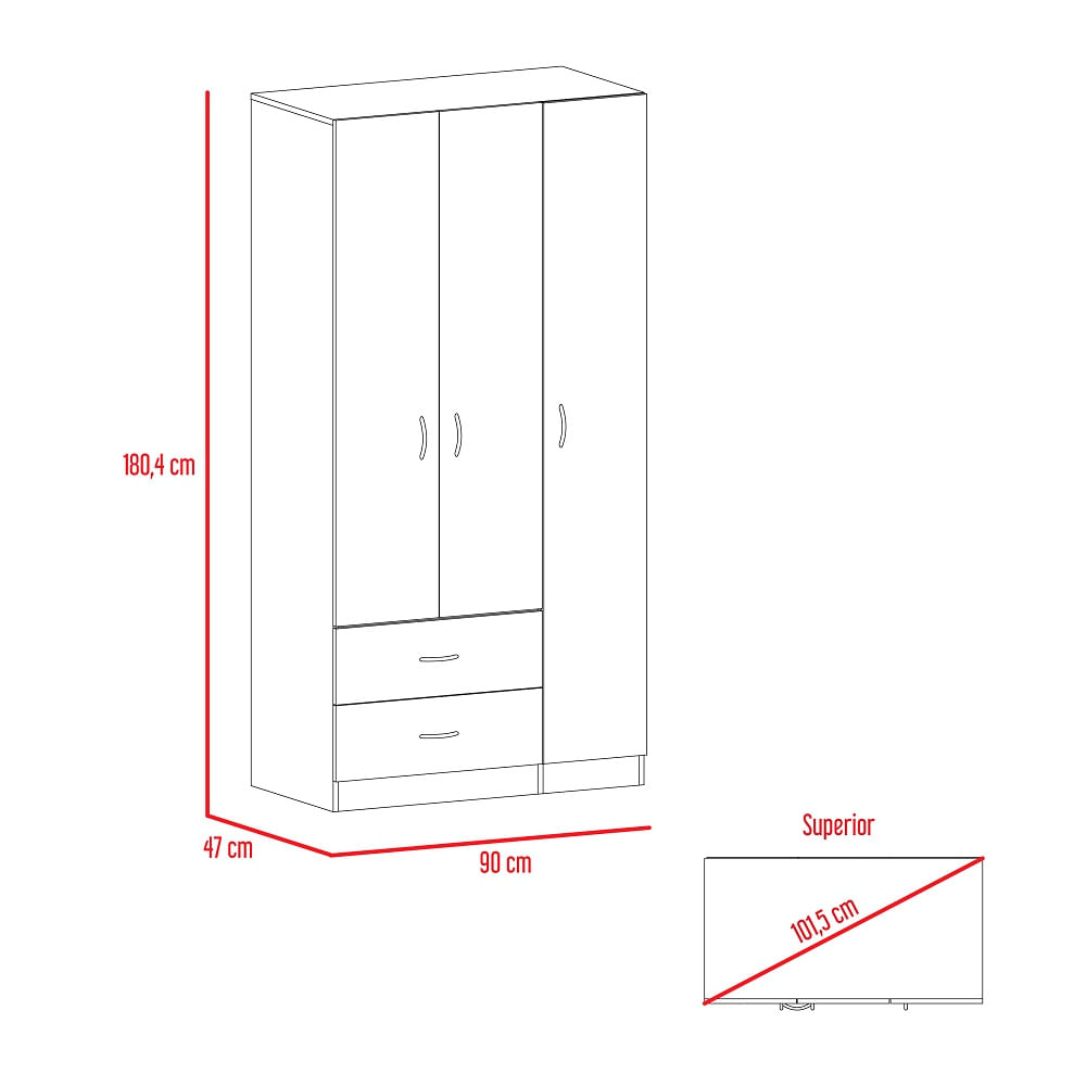 Closet Austral 3 Puertas Duna - Imagen 6