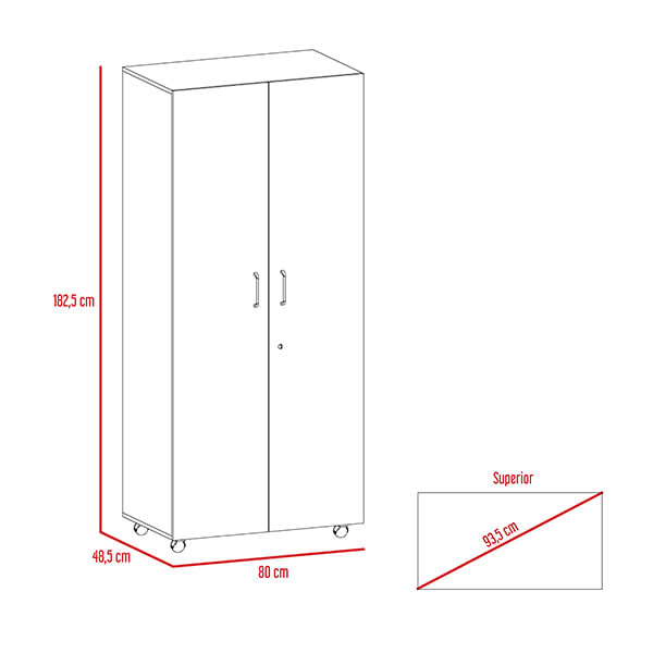 Closet Iko 1.80 Rovere Blanco - Imagen 5