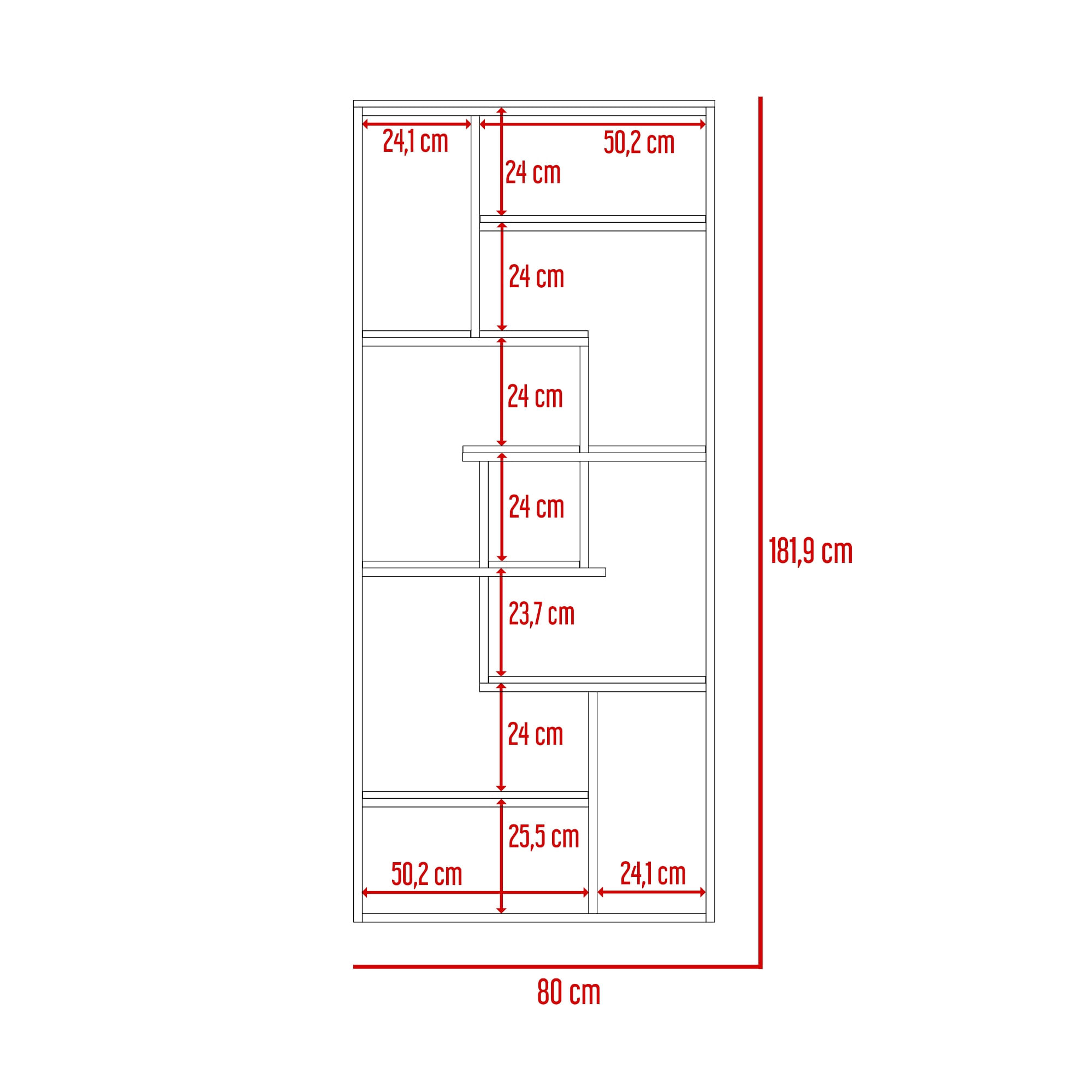 Estanteria Architects 182 X 80 Macadamia RTA - Imagen 5