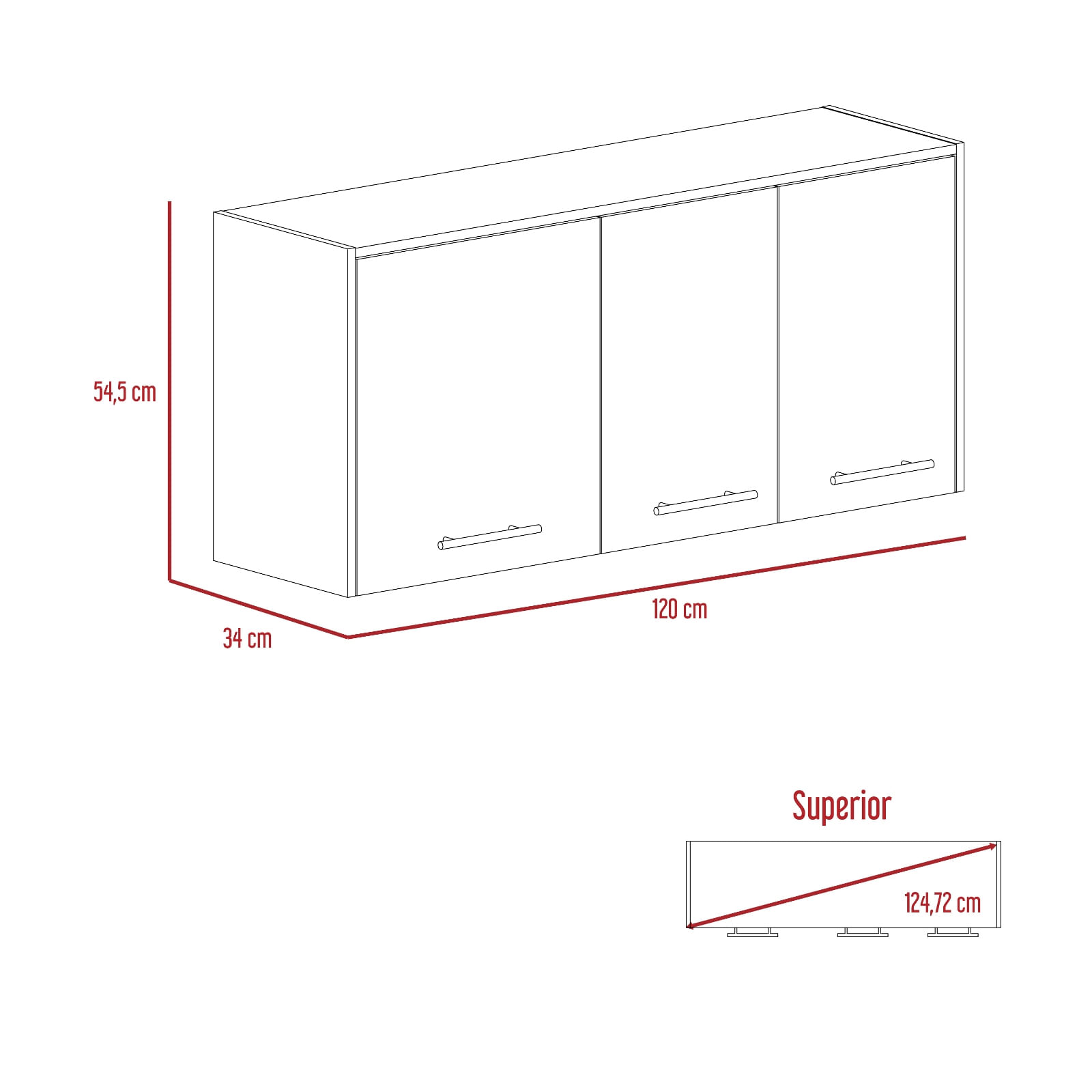 Modulo Superior 120 Cocina Orion RTA Blanco Duna - Imagen 7