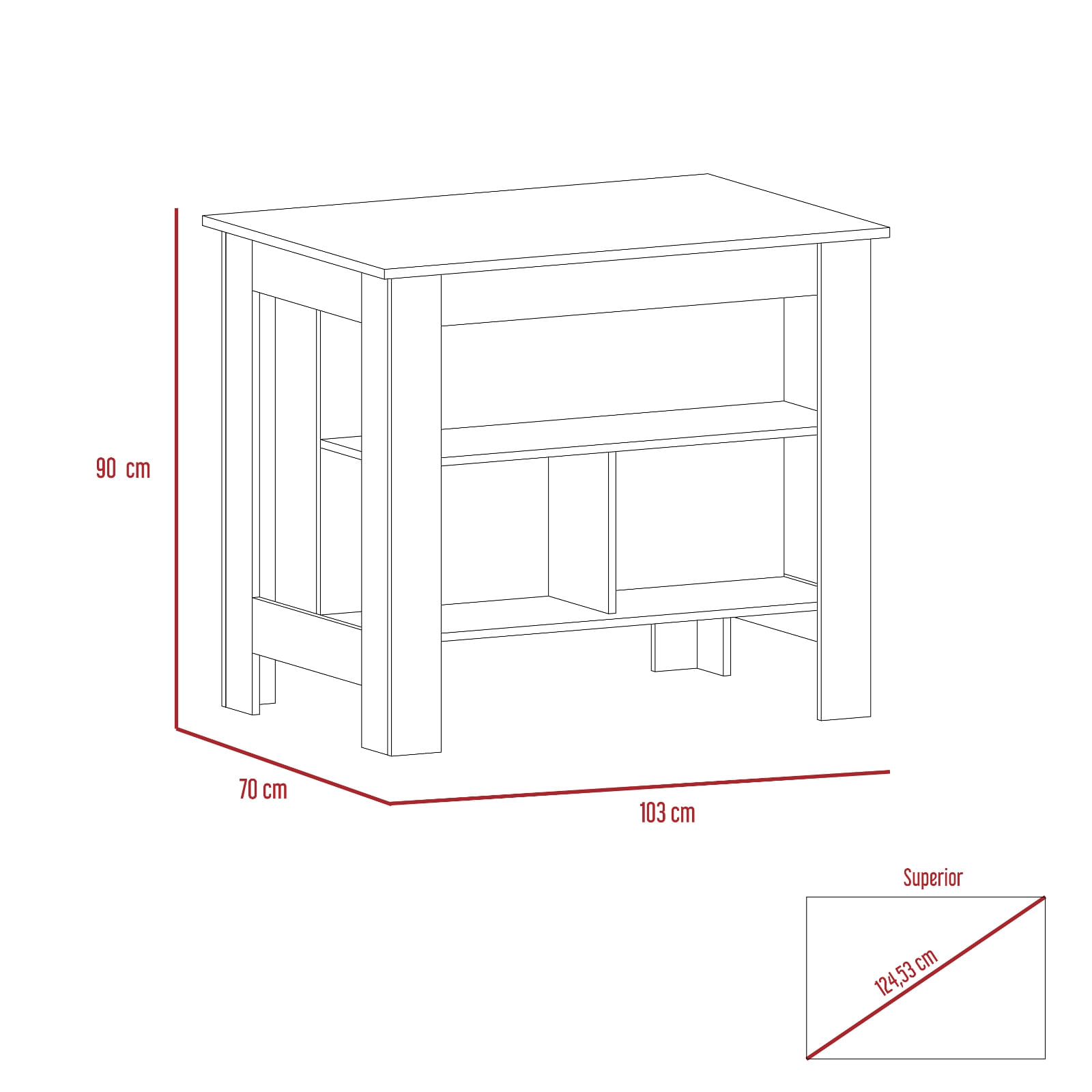 Mesa de Cocina Kitchen RTA Duna + Blanco - Imagen 6
