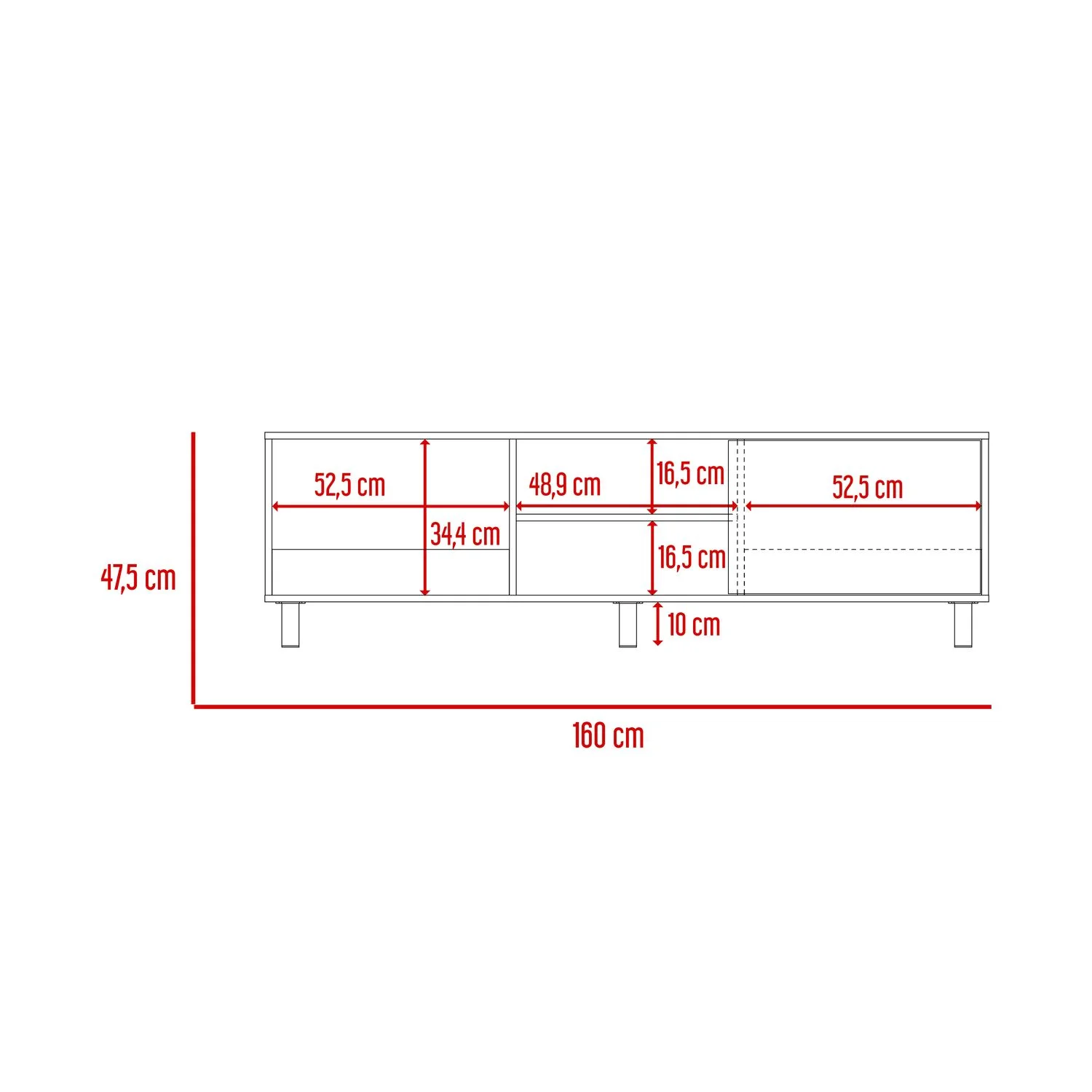 Rack para TV 70'' Tunez Plus Finlandek Macadamia - Imagen 5