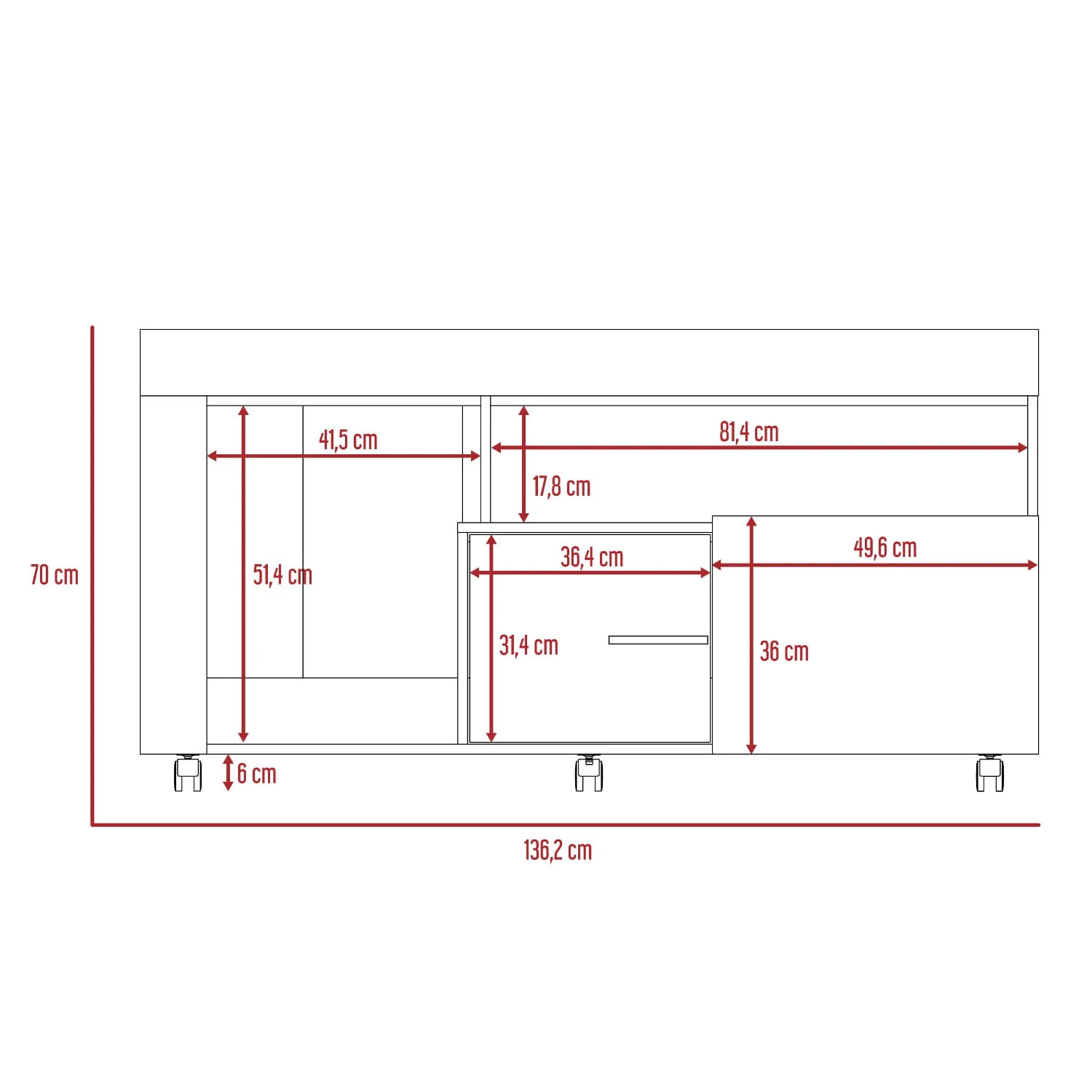 Rack para TV Tolon RTA Milan - Imagen 6