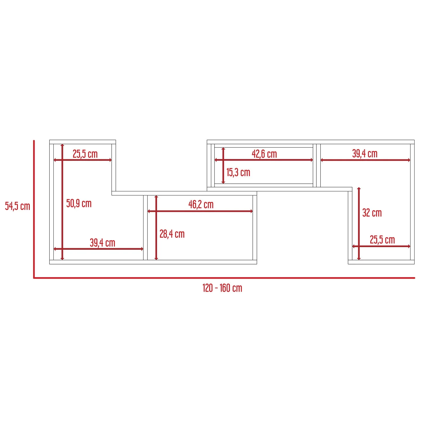 Rack TV Extensible Beijing RTA Blanco - Imagen 7