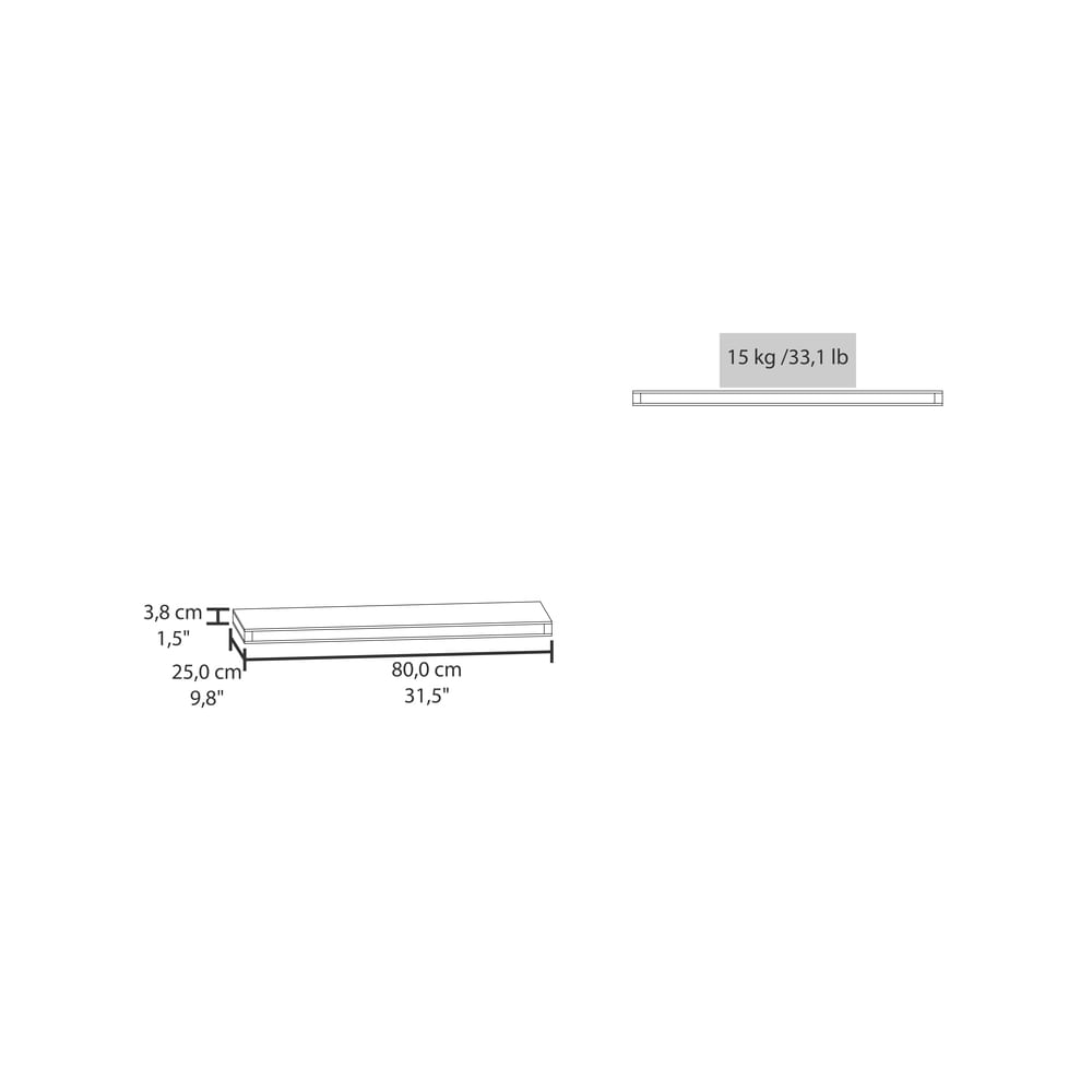 Repisa Flotante 3X80X25 RTA Bellota X2 Und ZF - Imagen 7