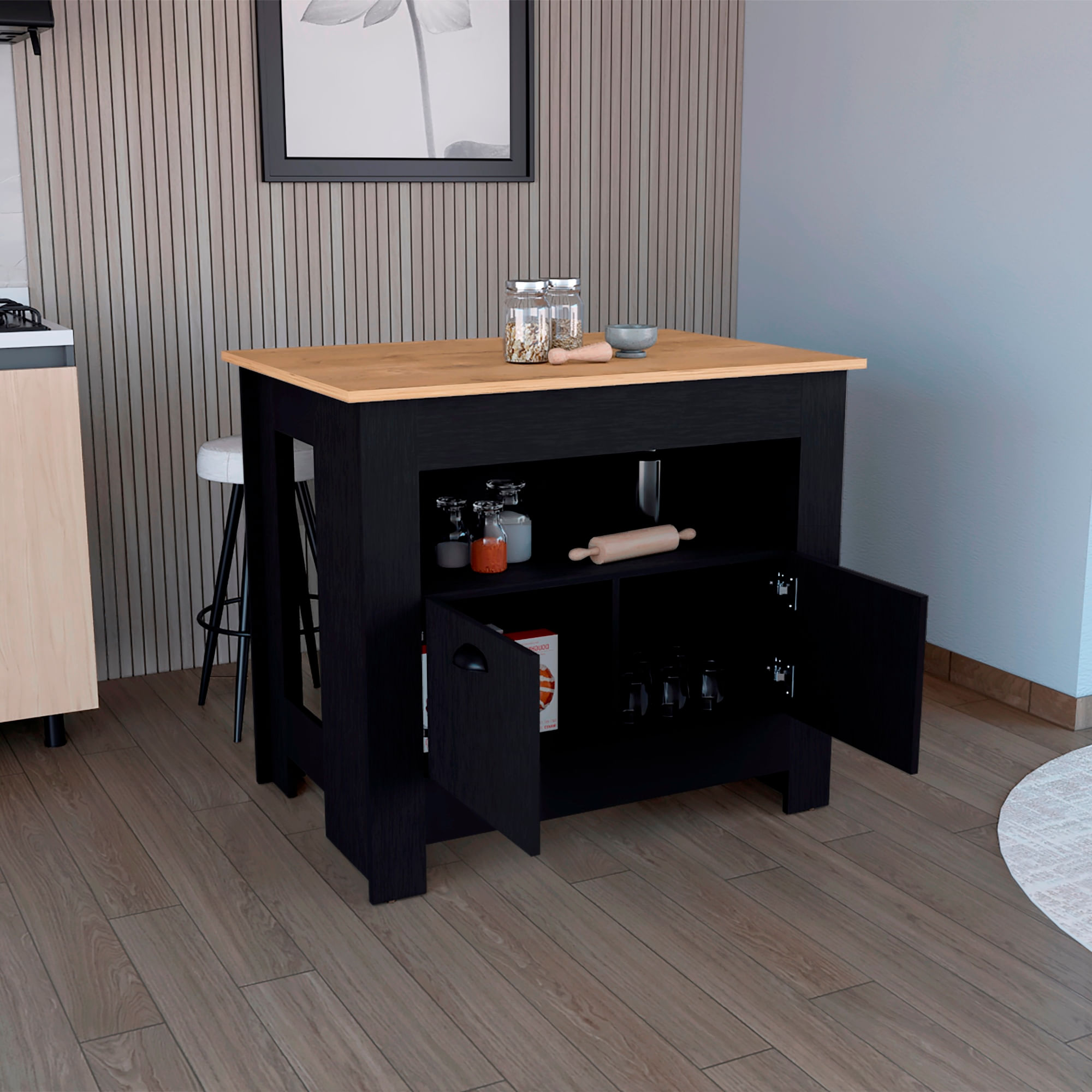 Isla de cocina Arlet 89X103 RTA Wengue Macadamia - Imagen 2