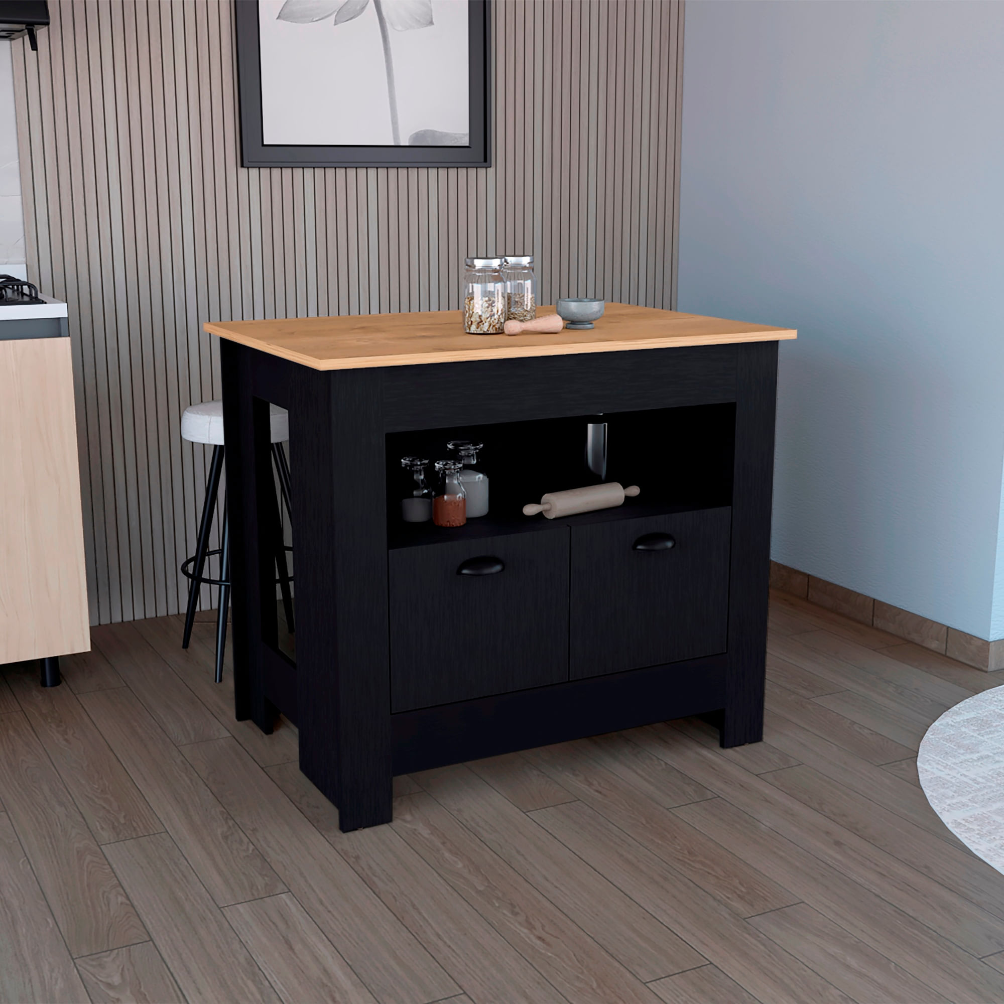 Isla de cocina Arlet 89X103 RTA Wengue Macadamia - Imagen 3