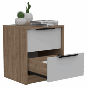 Mesa de Noche Kaia Miel Blanco
