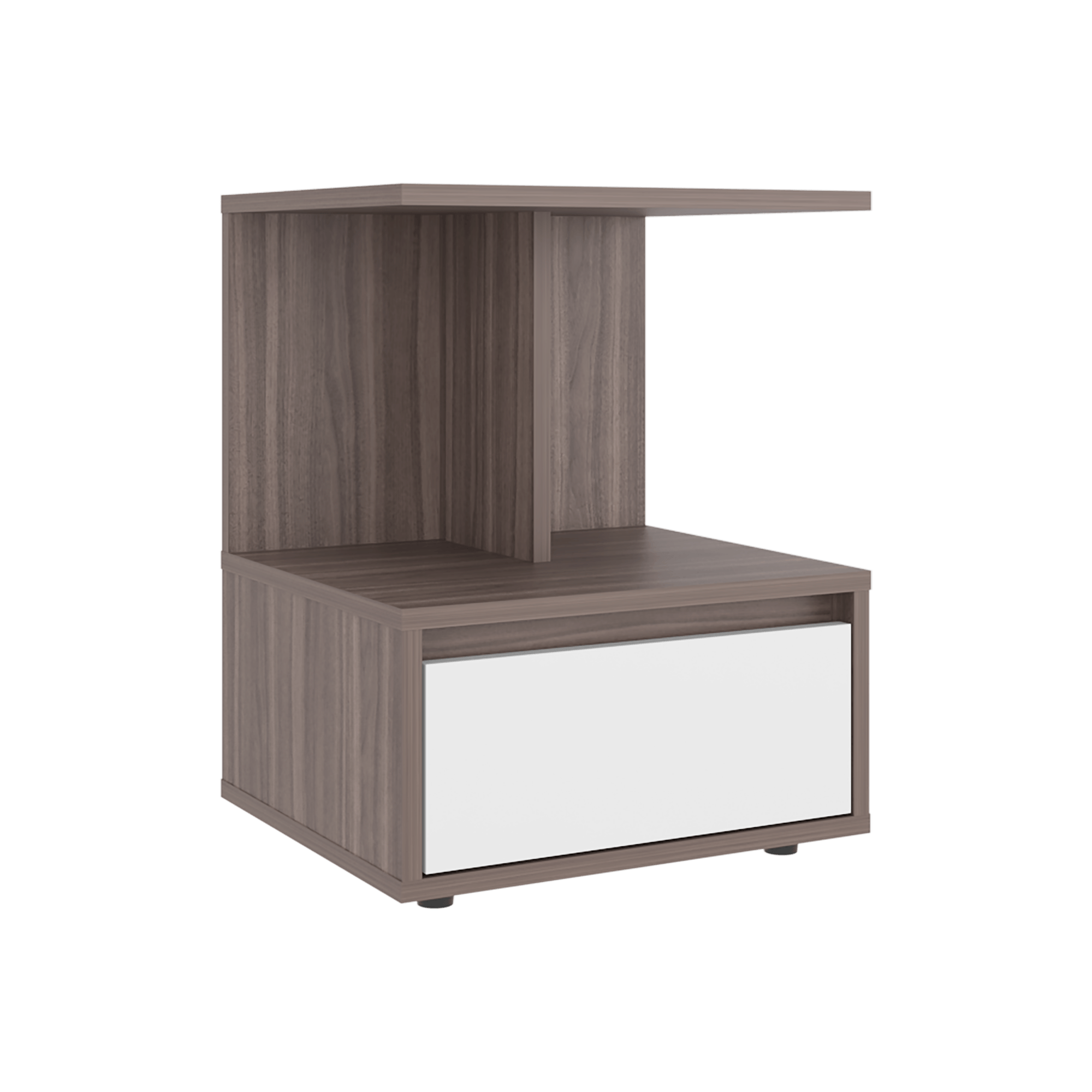 Mesa de Noche Miki 51X40X35 RTA Avellana Blanco - Imagen 3