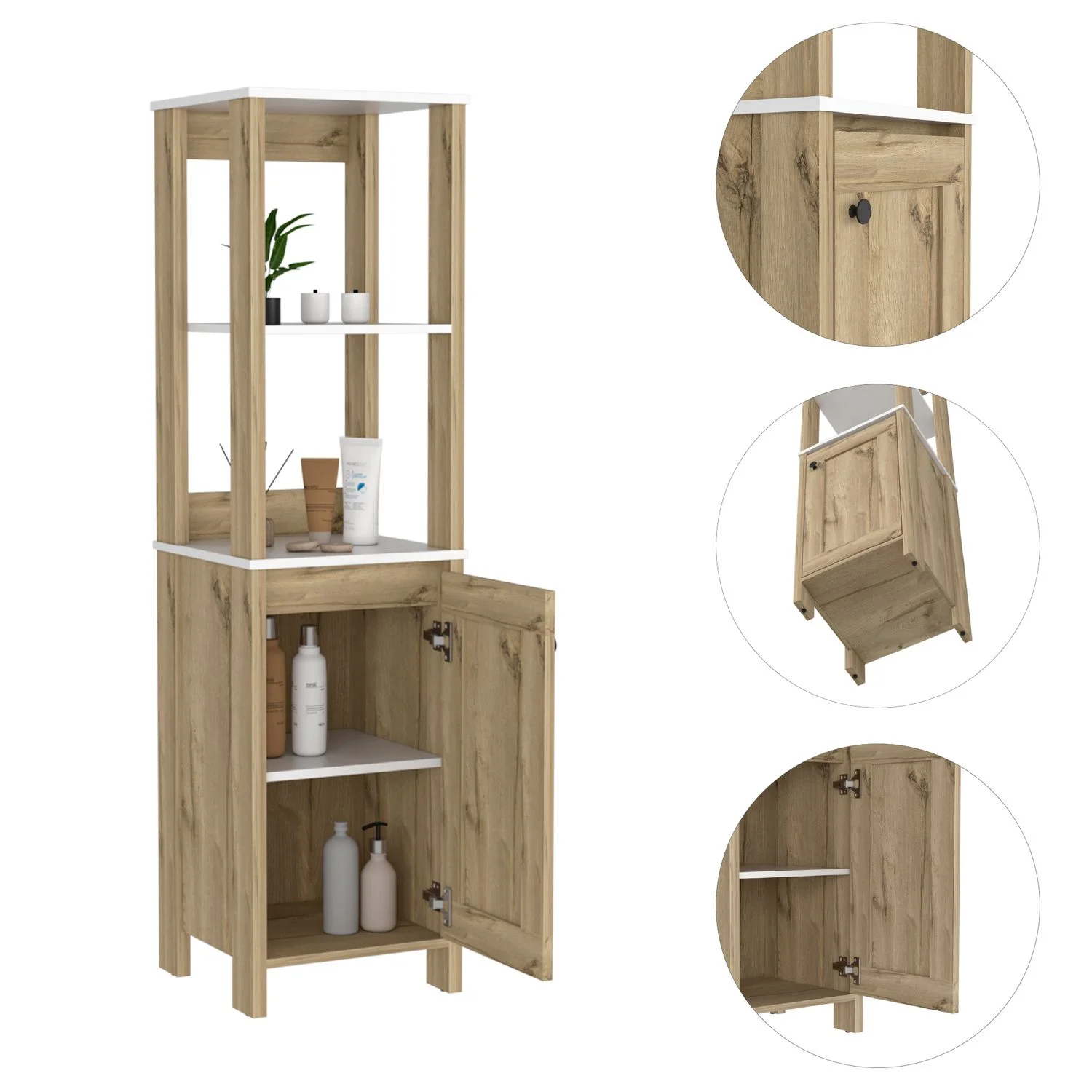 Mueble Optimizador 1 Bath Bi-color 150x40x40 RTA Blanco/Duna - Imagen 7