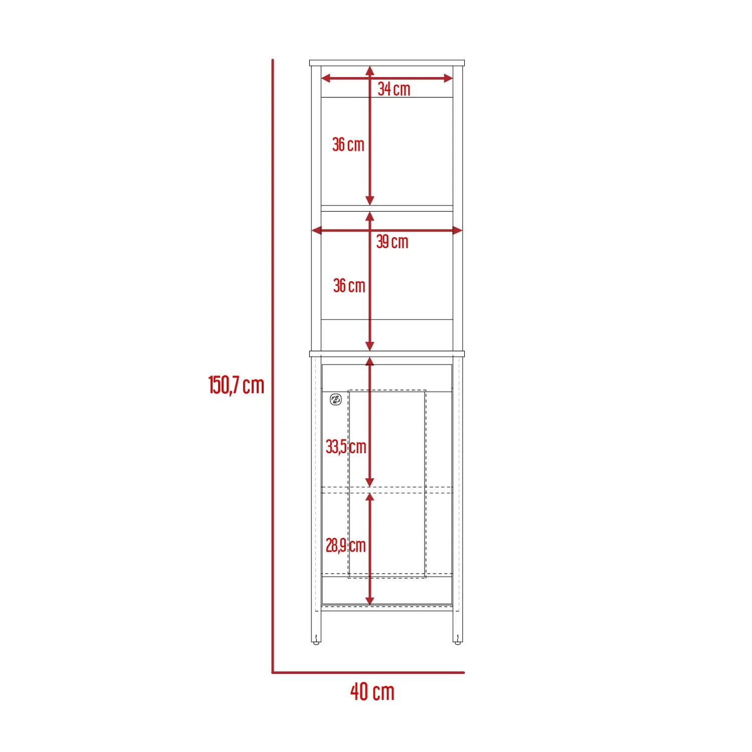Mueble Optimizador 1 Bath Bi-color 150x40x40 RTA Blanco/Duna - Imagen 9