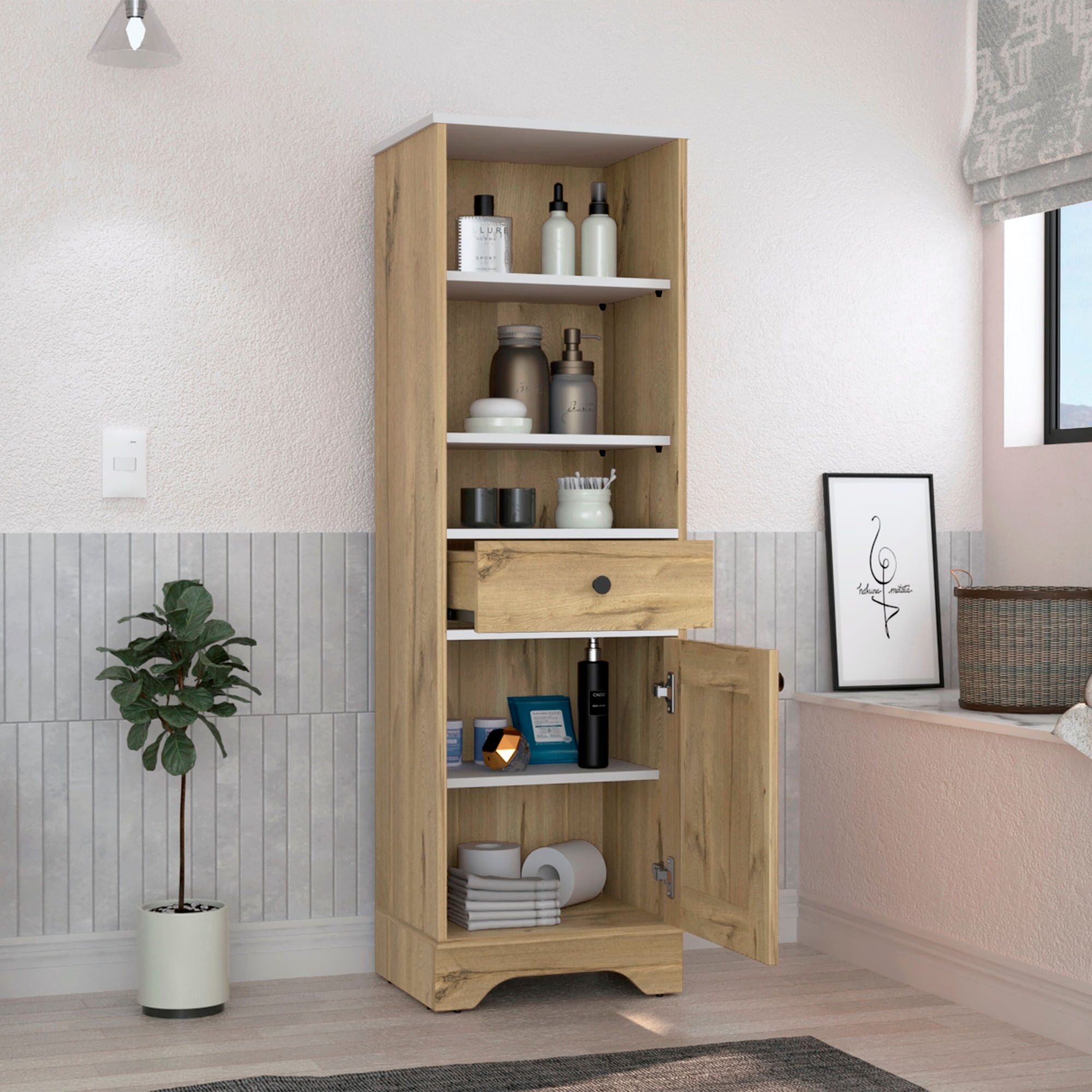 Mueble Optimizador 2 Bath Bi color RTA Duna Blanco - Imagen 4