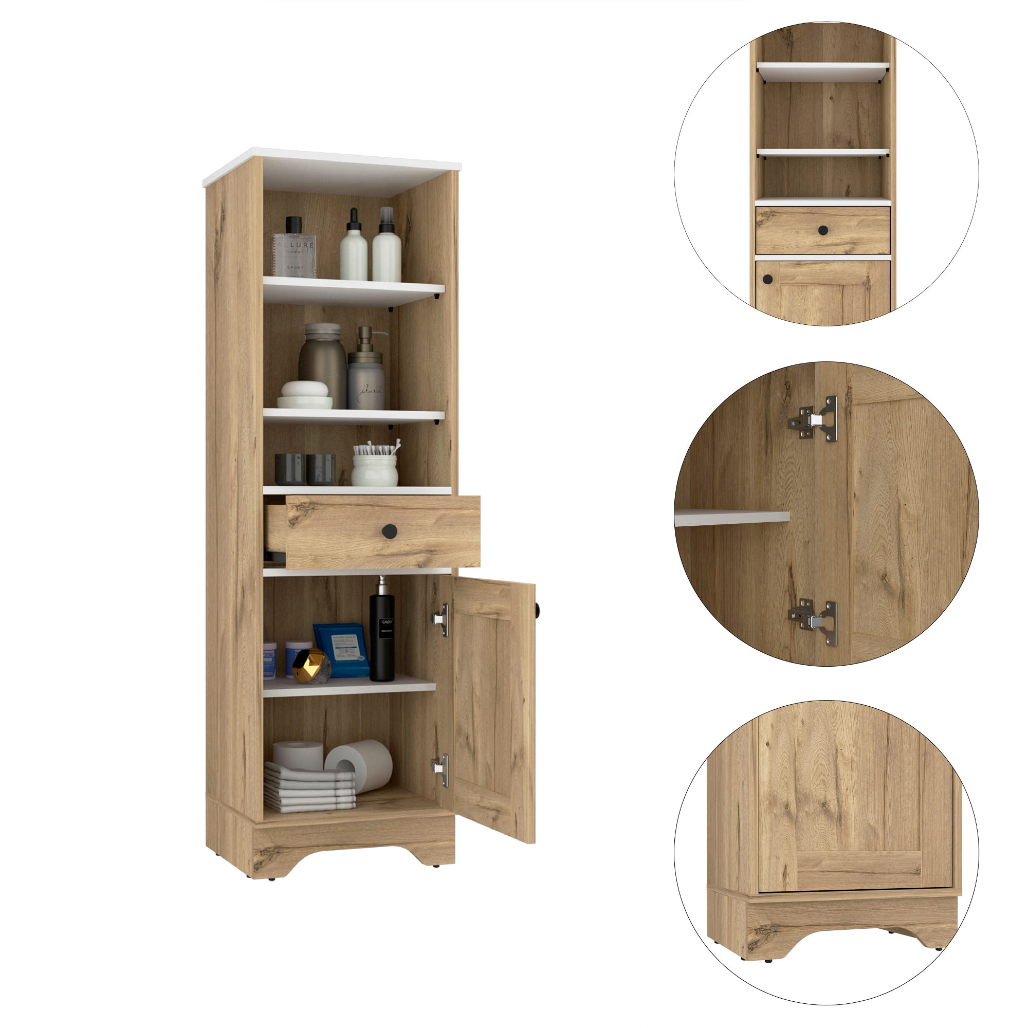 Mueble Optimizador 2 Bath Bi color RTA Duna Blanco - Imagen 6