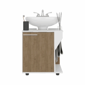Mueble Lavamanos de Pedestal Phillips 62X56X41 RTA Blanco Fresno ZF