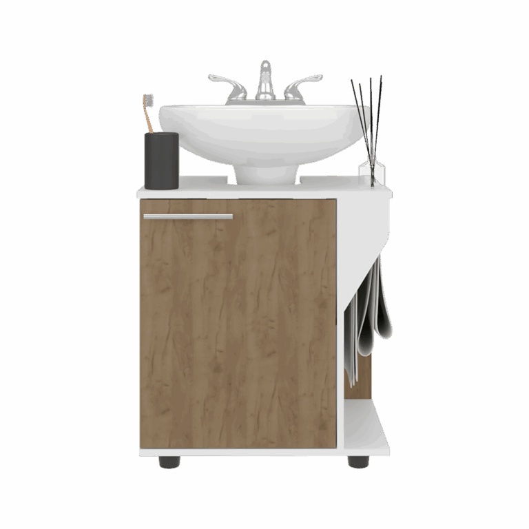 Mueble Lavamanos de Pedestal Phillips 62X56X41 RTA Blanco Fresno ZF
