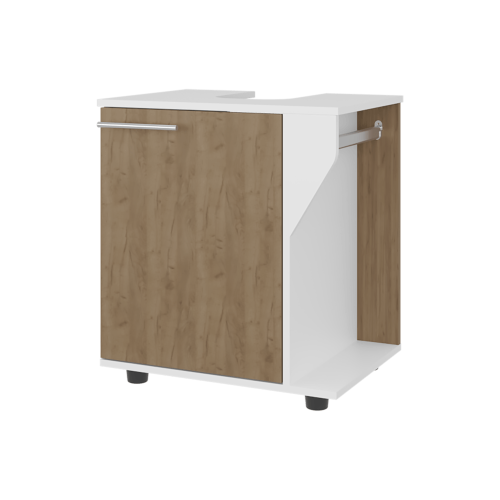 Mueble Lavamanos de Pedestal Phillips 62X56X41 RTA Blanco Fresno ZF - Imagen 7