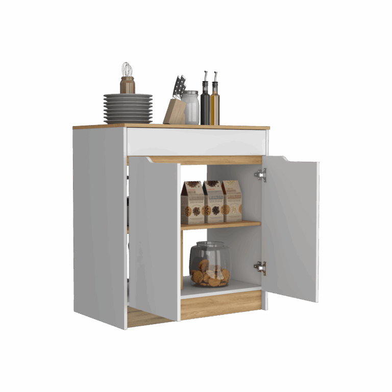 Mueble Inferior Cocina Soler 89X80 RTA Blanco Macadamia