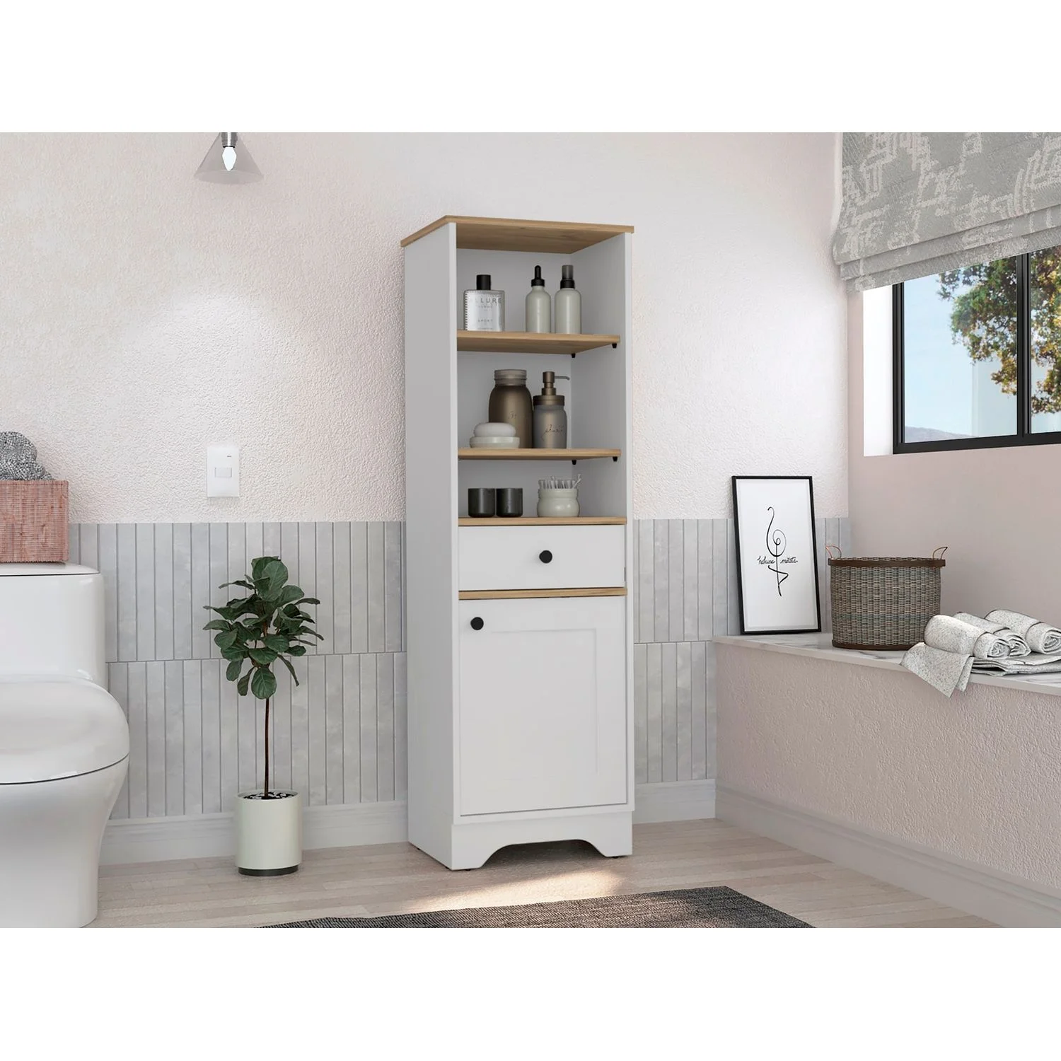 Mueble Optimizador 2 Bath Bi color RTA Duna Blanco - Imagen 4