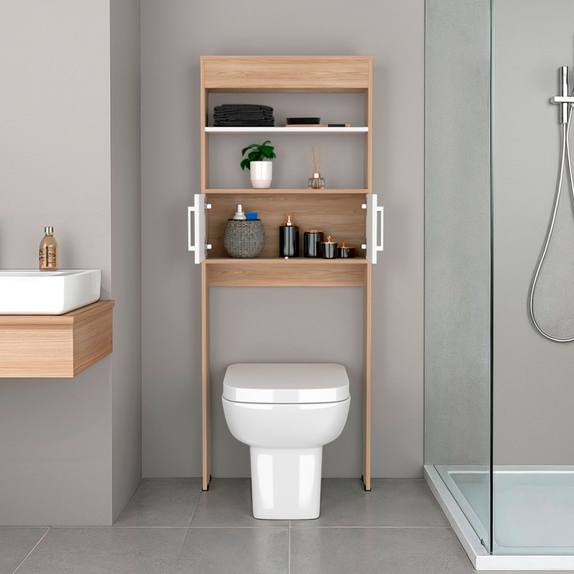 Mueble Optimizador WC Bath Bi Color RTA Fresno Blanco - Imagen 2