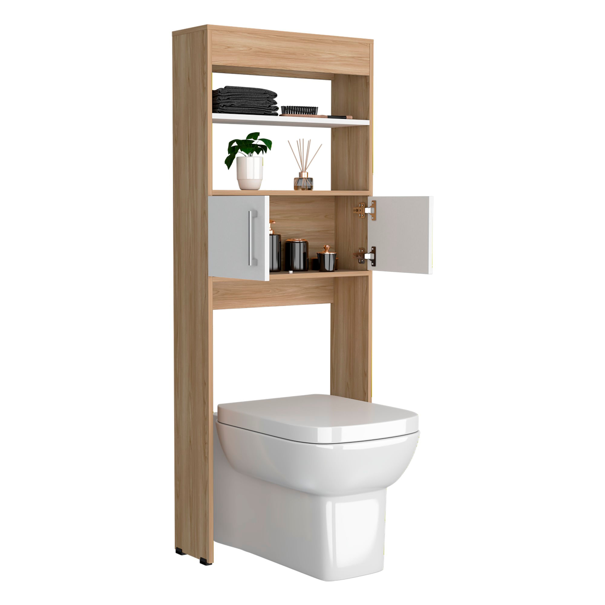 Mueble Optimizador WC Bath Bi Color RTA Fresno Blanco - Imagen 6