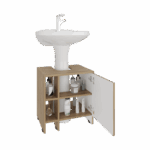 Mueble Basic para Lavamanos 50,5x47x37,4 RTA Fresno Europeo/Blanco Mqz