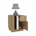 Mesa de noche Carmi 52X45X40 RTA Fresno Blanco