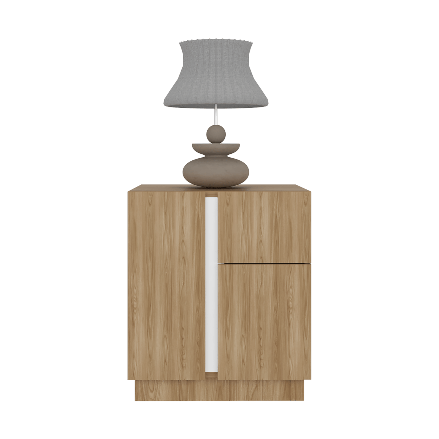 Mesa de noche Carmi 52X45X40 RTA Fresno Blanco - Imagen 5