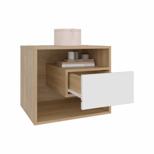 Mesa de Noche  Buda 43X50X41 RTA Fresno Blanco