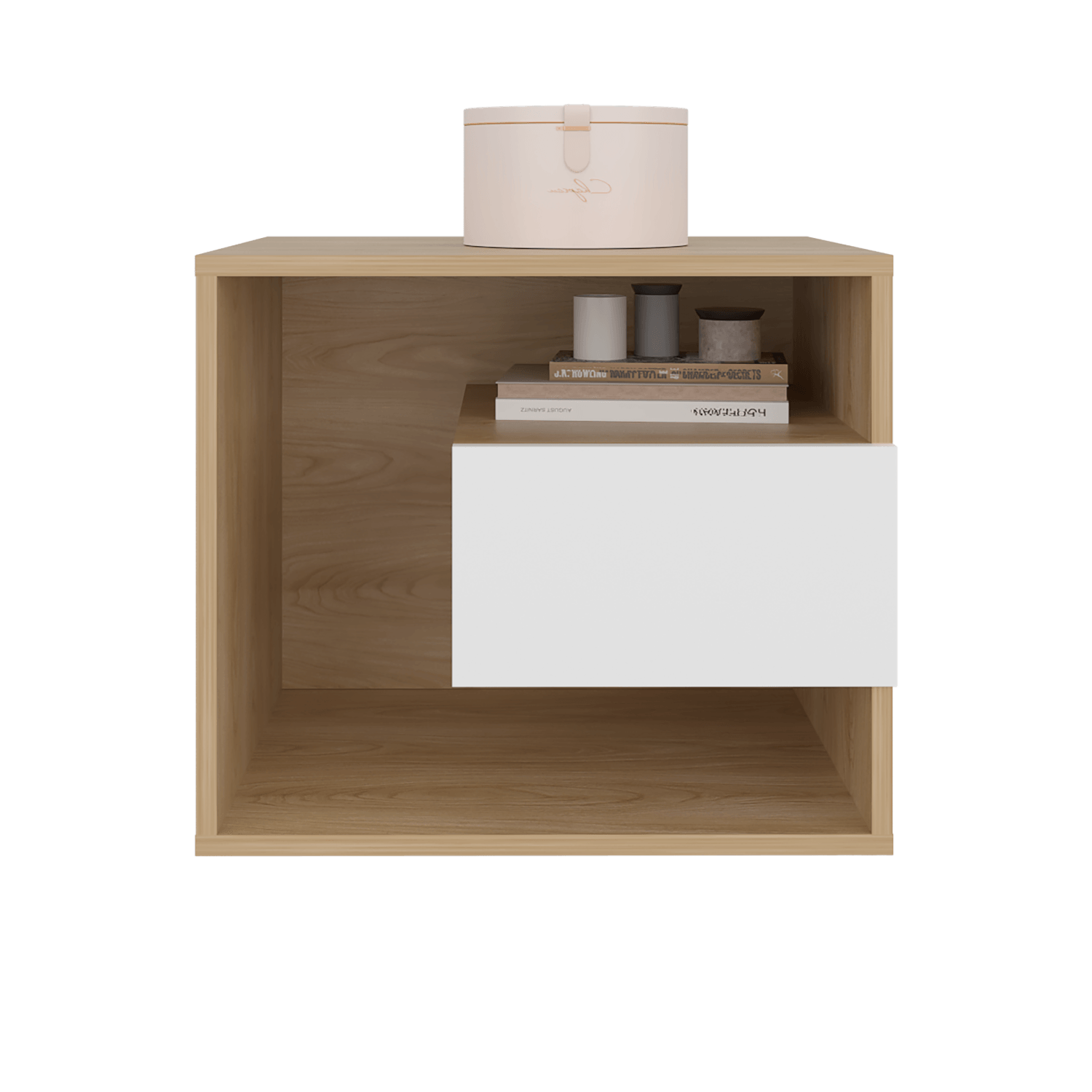 Mesa de Noche  Buda 43X50X41 RTA Fresno Blanco - Imagen 5