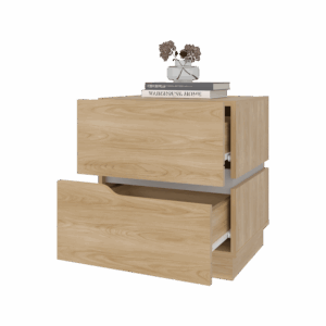 Mesa de Noche Bonnie 50X45X40 RTA Fresno Blanco