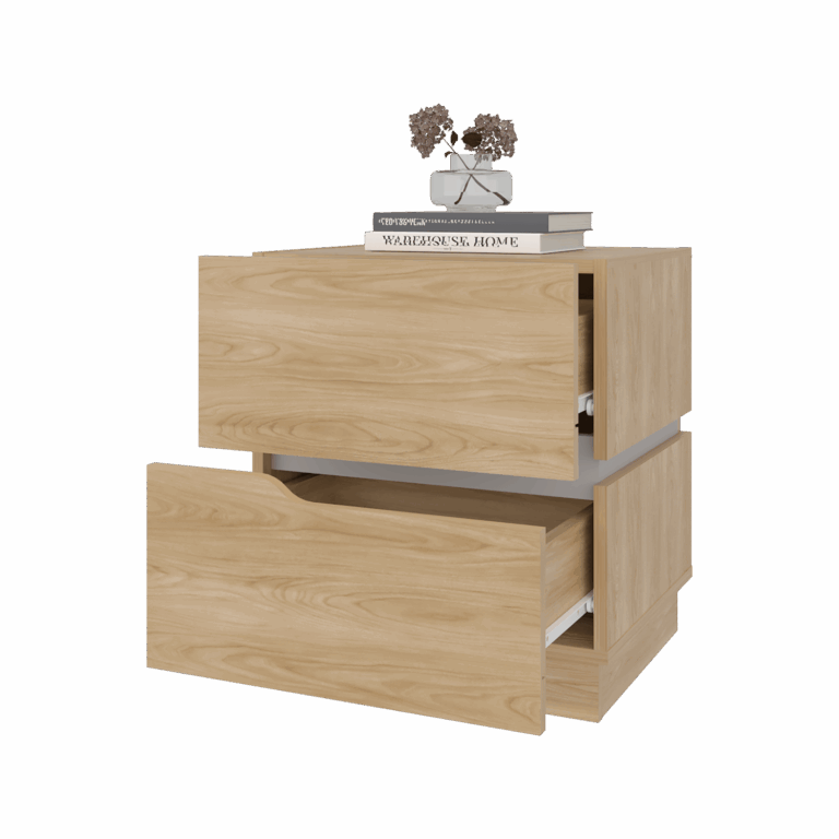 Mesa de Noche Bonnie 50X45X40 RTA Fresno Blanco