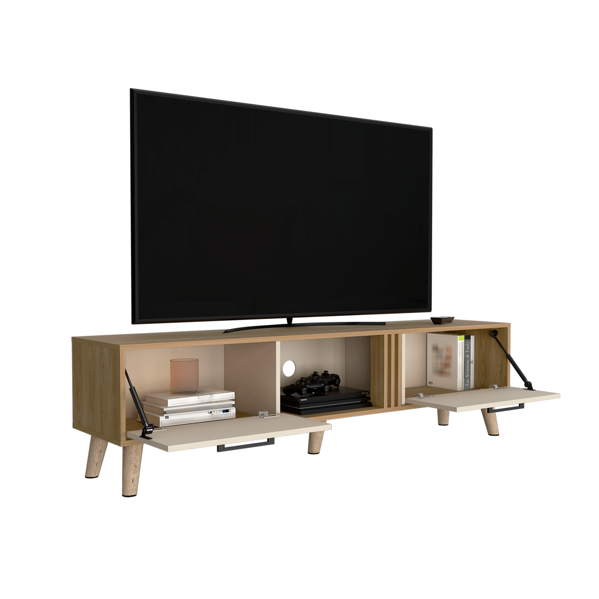 Mueble TV 70'' Vance 43X160 RTA Capri Fresno Europeo - Imagen 1