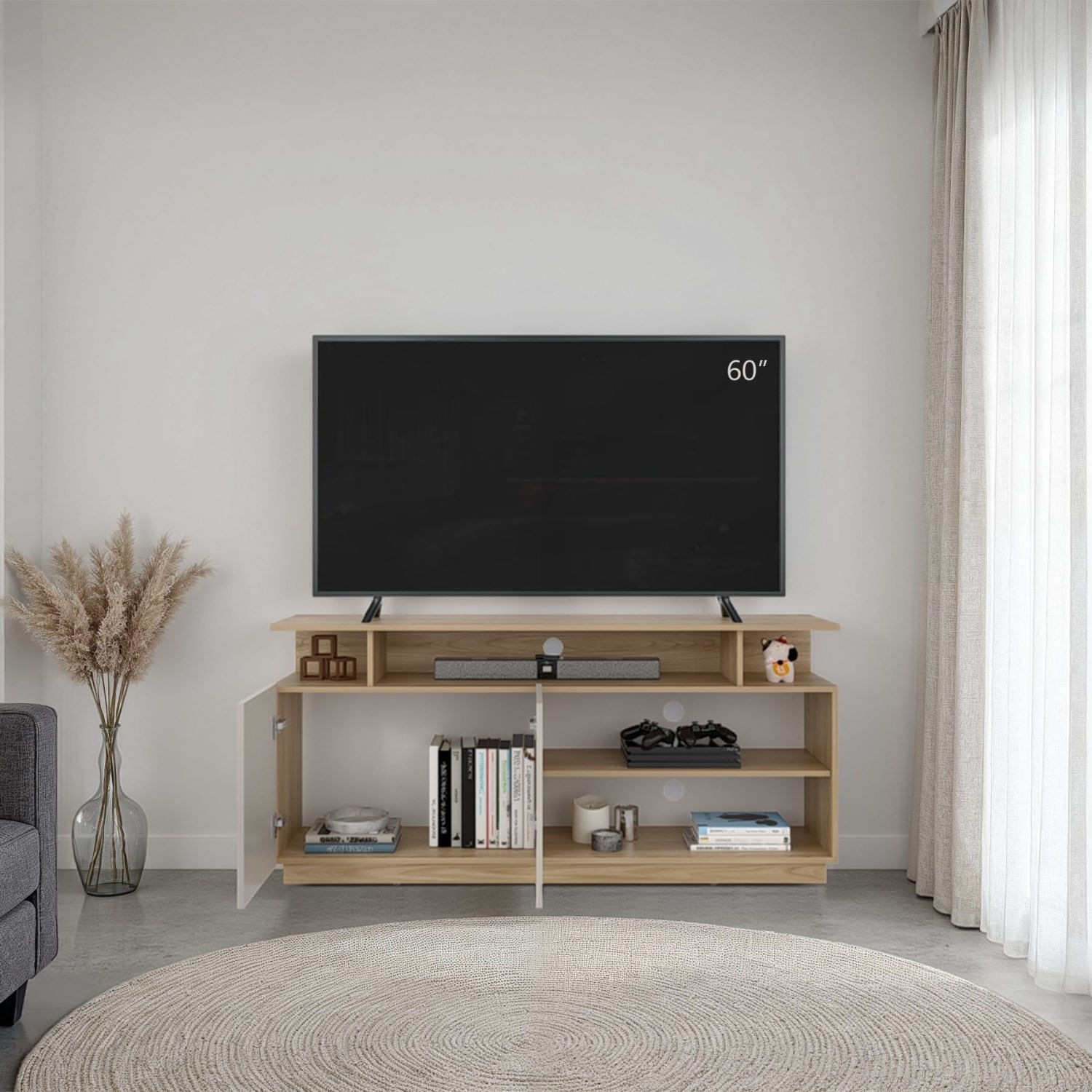 Mesa de TV Hope 65" 70X150X35 RTA Fresno Capri - Imagen 3