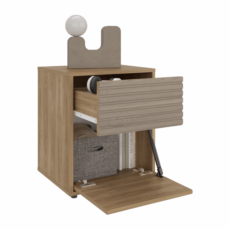Mesa de Noche Wanda 52X42,6X37 RTA Fresno Roble Natural