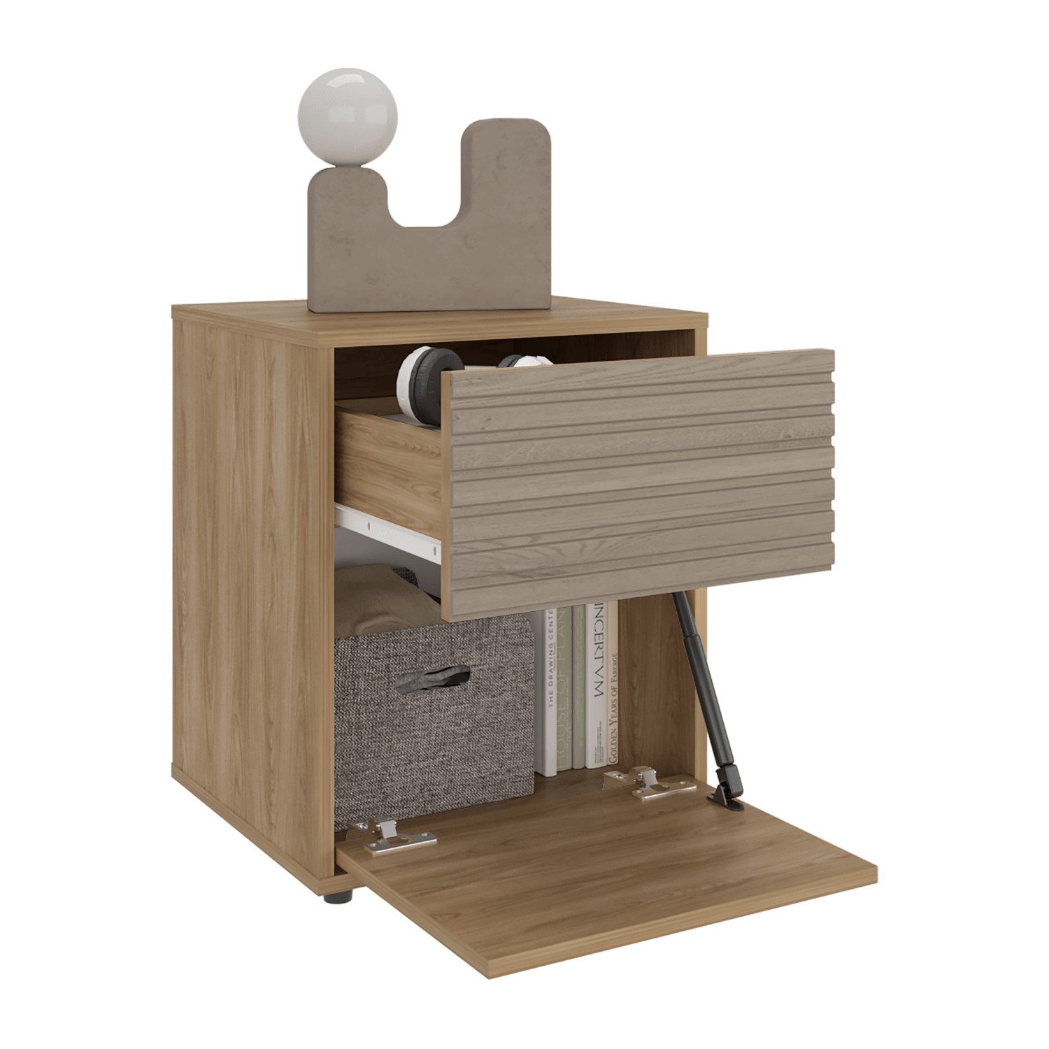 Mesa de Noche Wanda 52X42,6X37 RTA Fresno Roble Natural - Imagen 1