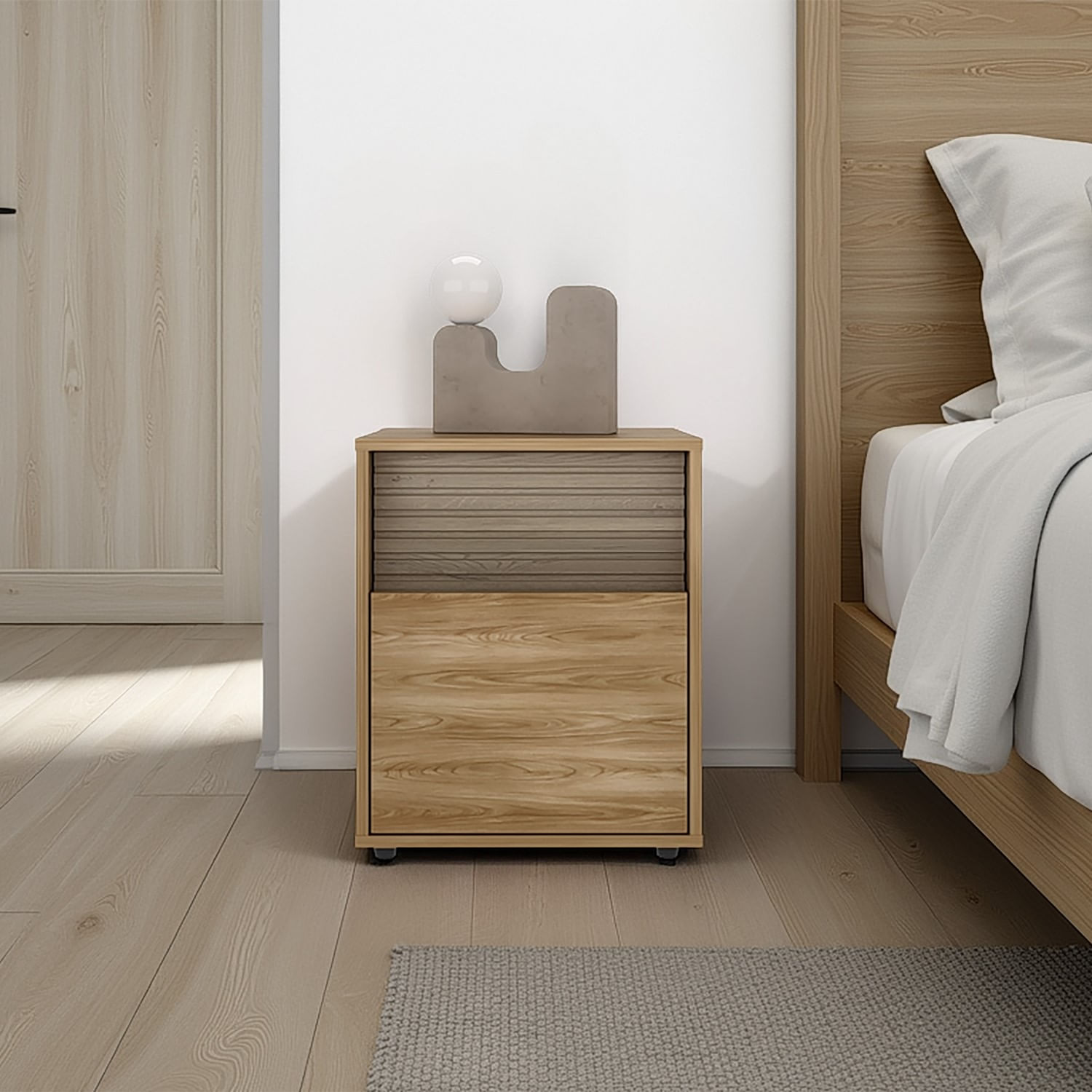 Mesa de Noche Wanda 52X42,6X37 RTA Fresno Roble Natural - Imagen 3