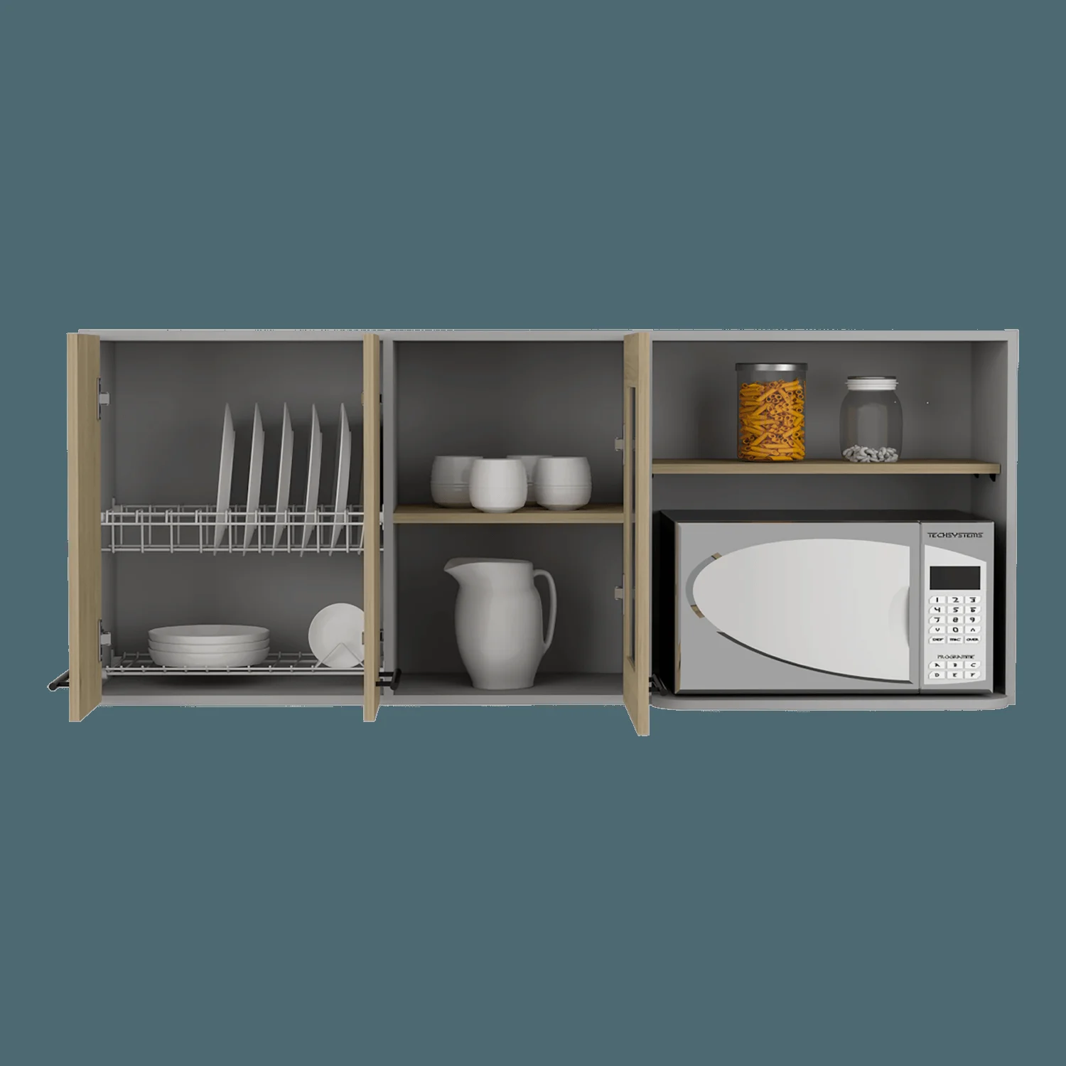 Modulo Superior 150 Kitchen Hasselt RTA Gris Rovere - Imagen 6