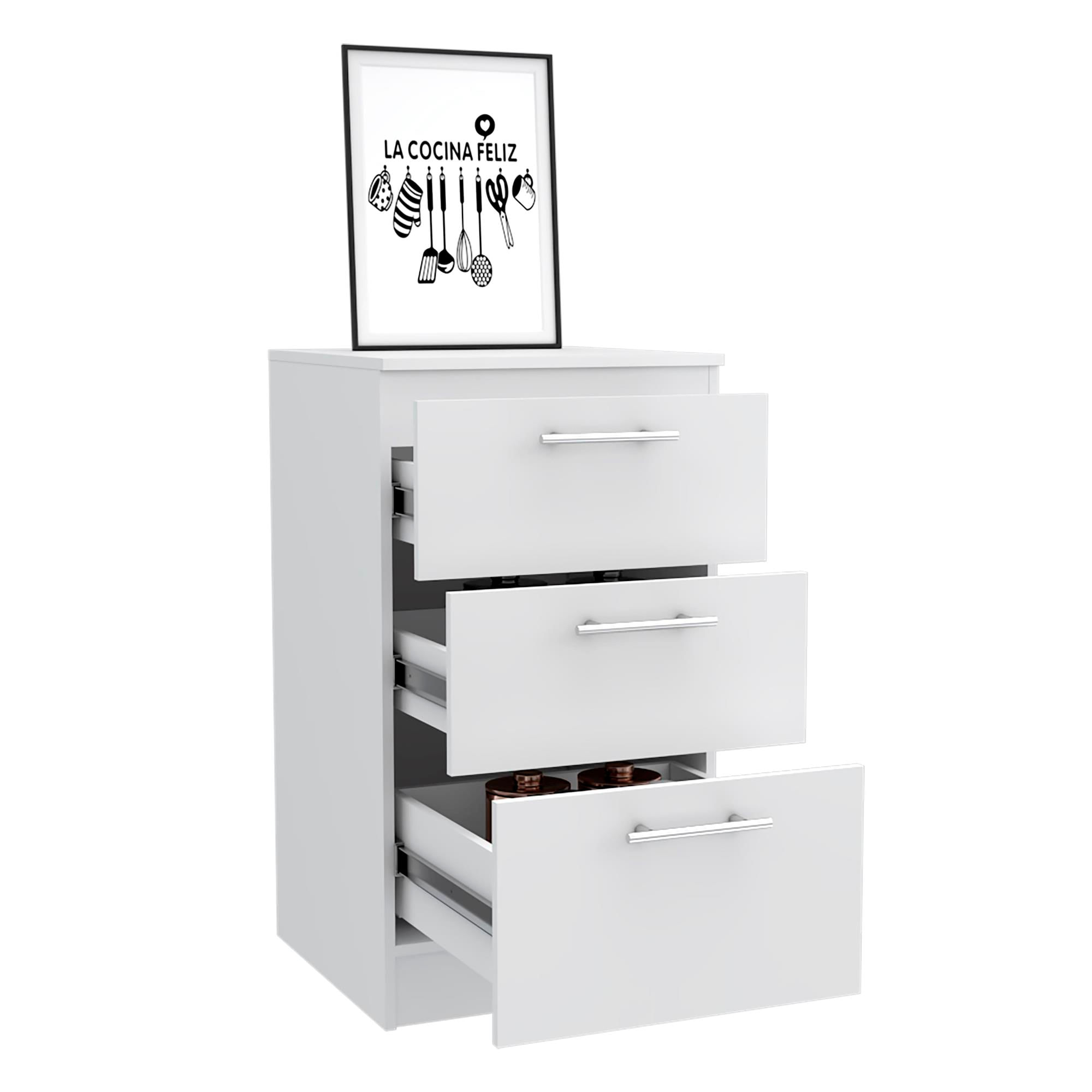 Gabinete 3 Cajones 90 X 50 RTA Blanco - Imagen 1