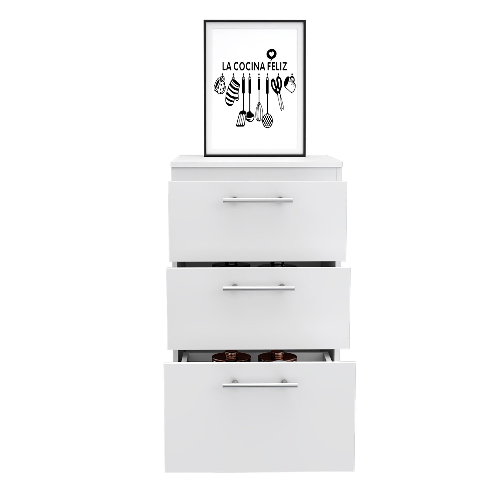 Gabinete 3 Cajones 90 X 50 RTA Blanco - Imagen 8
