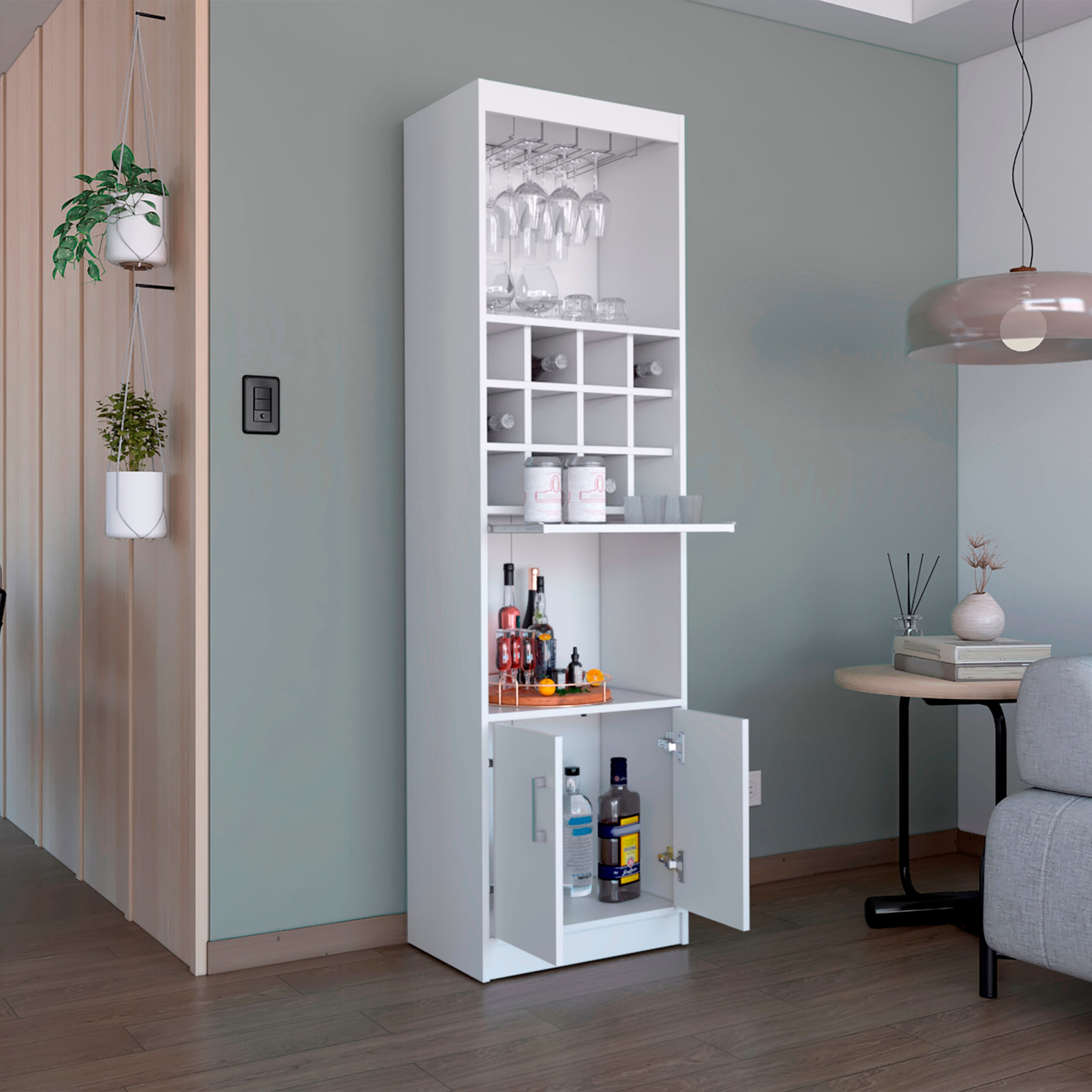 Mueble Bar Kevil 180X51X34 RTA Blanco ZF - Imagen 2