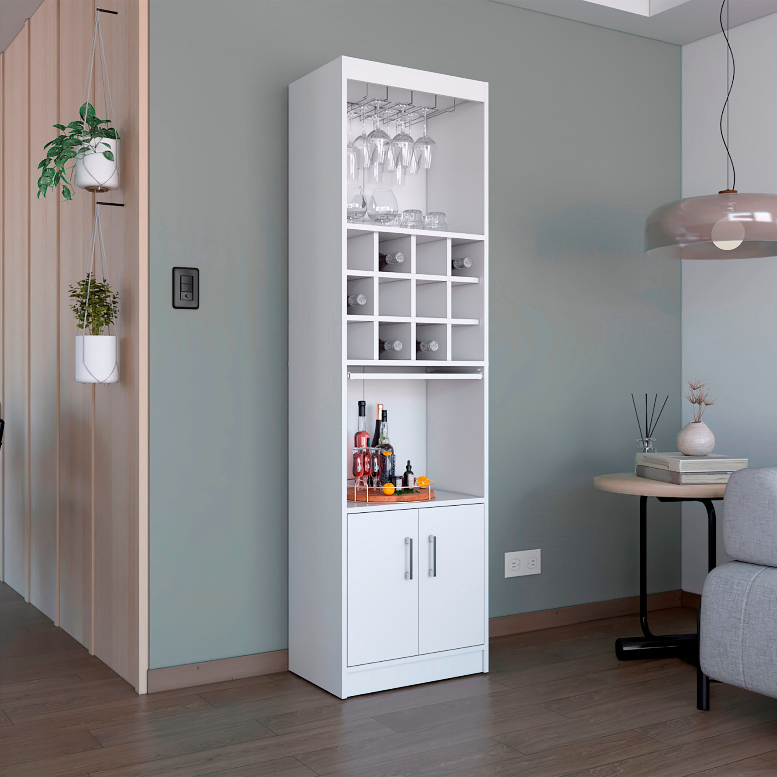 Mueble Bar Kevil 180X51X34 RTA Blanco ZF - Imagen 3
