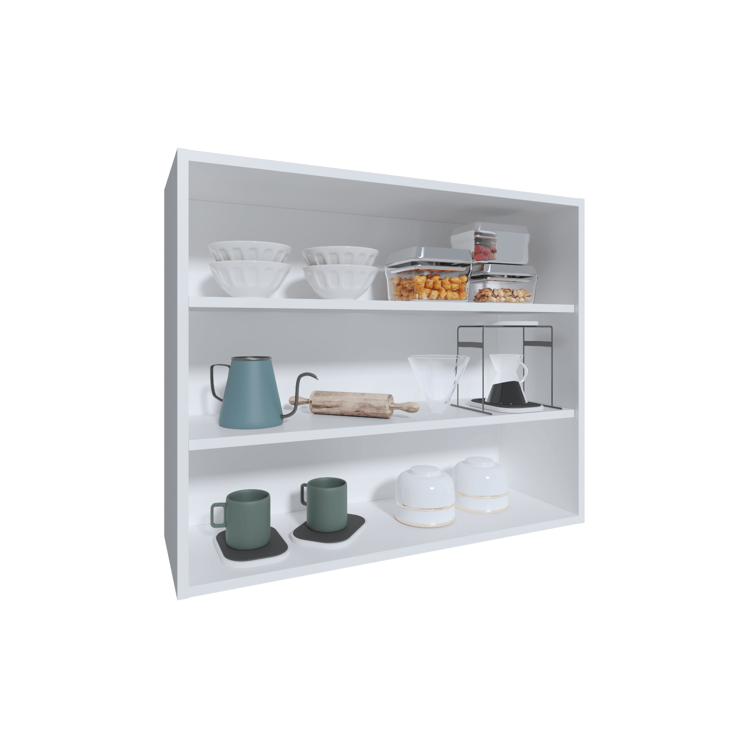 Gabinete de Pared 76X91X30 RTA Blanco ZF - Imagen 1