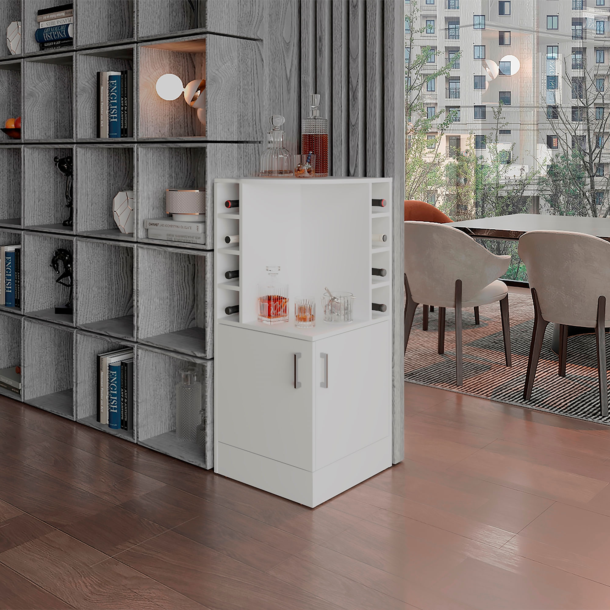 Bar Bajo Esquinero Jakes 108X46X46 RTA Blanco ZF - Imagen 3