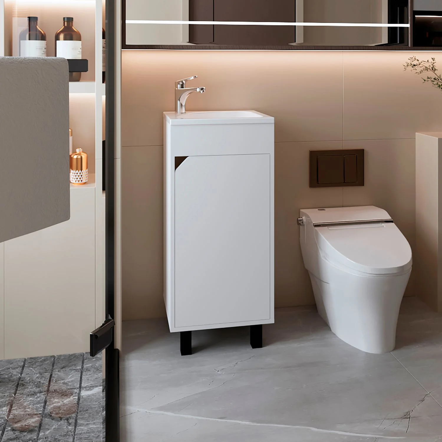 Mueble de Baño a piso Bethel 40 86x39,6x34,5 RTA BLANCO ZF - Imagen 3
