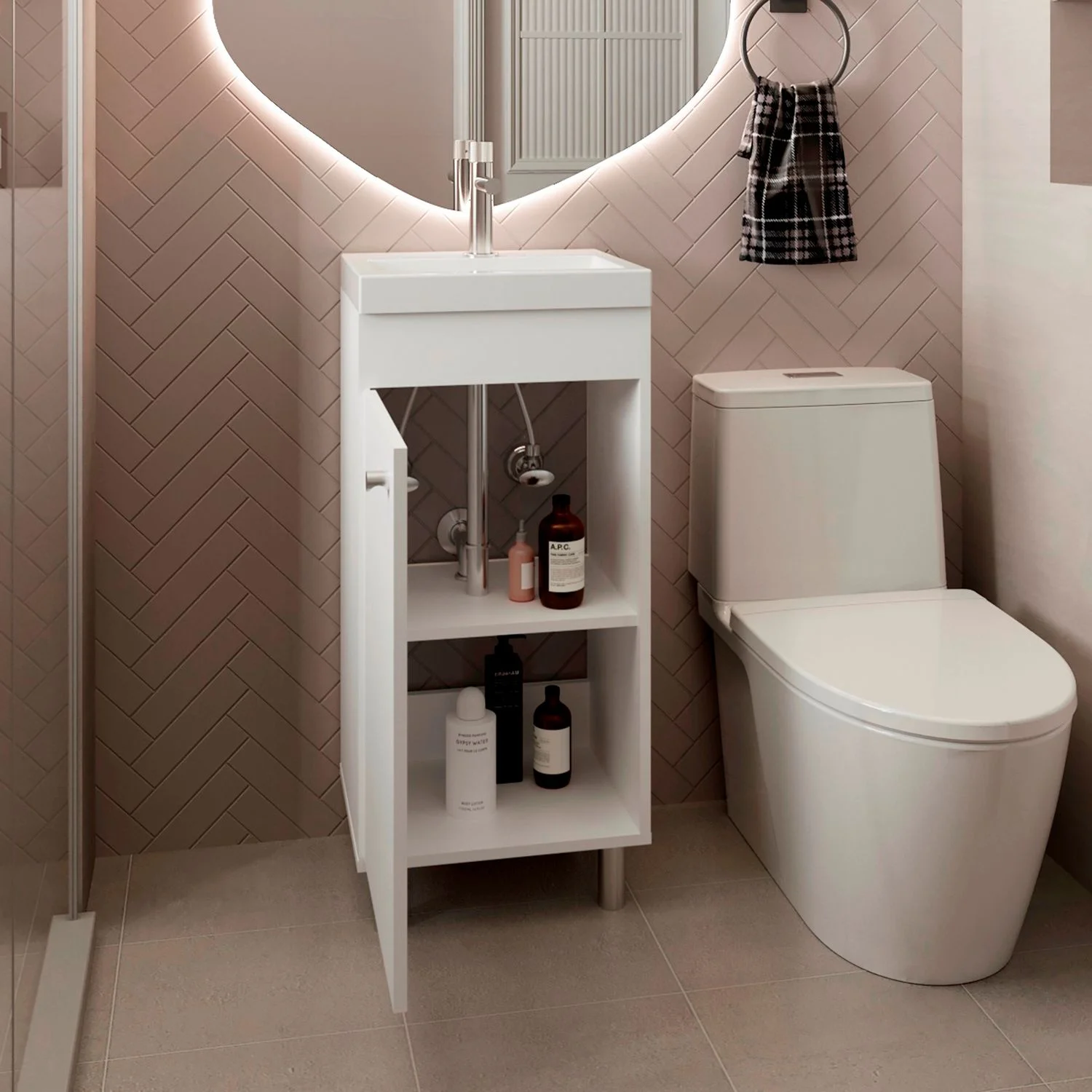Mueble de Baño Rivera  84x40x32 RTA Blanco Mqz ZF - Imagen 2