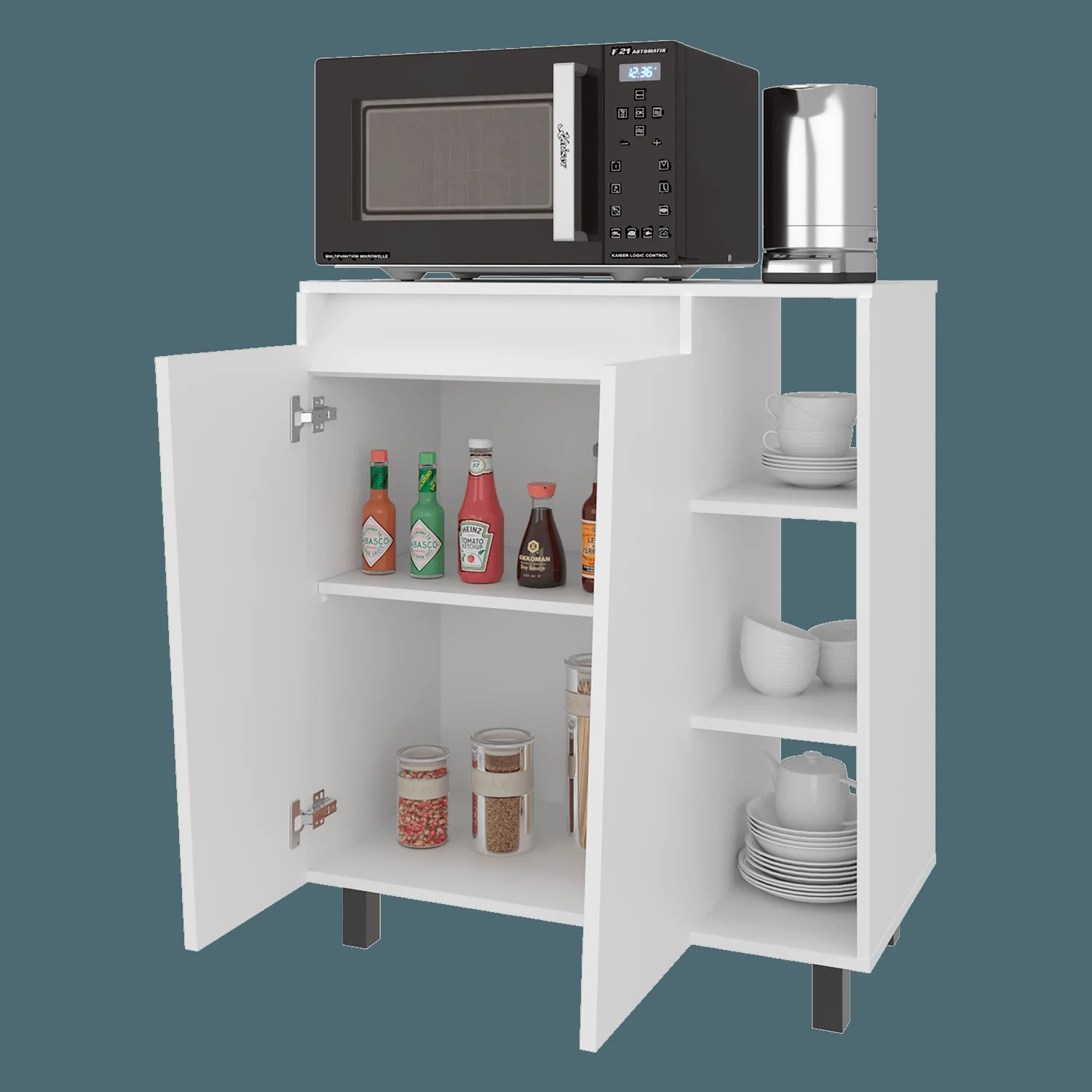 Mueble Microondas Cesena 92X80X41 RTA Blanco ZF - Imagen 1